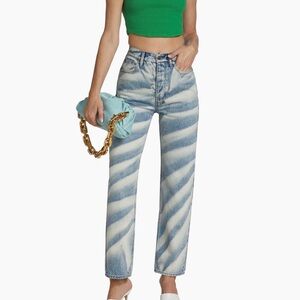 Ksubi Brooklyn Stroke High-Rise Rigid Straight-Leg Jeans